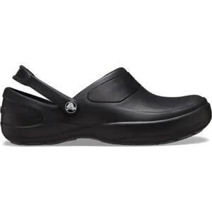 Like New CROCS Black Slip Ons